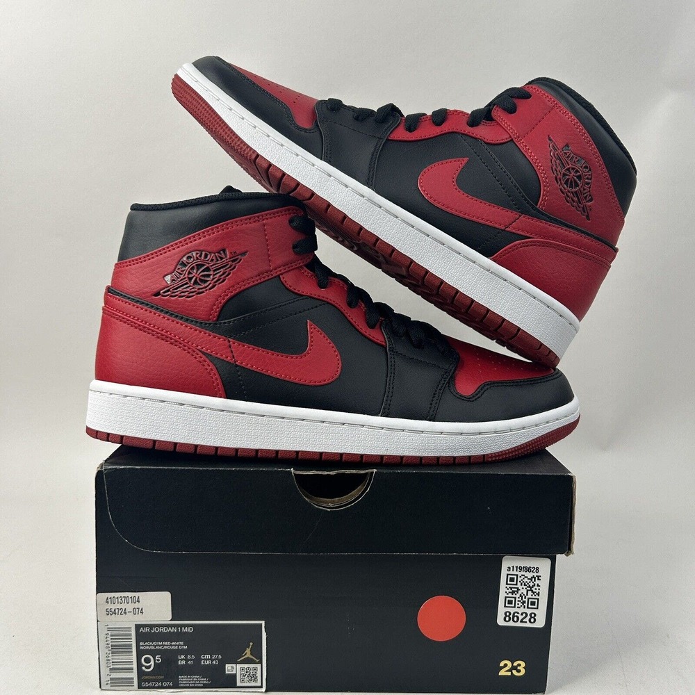Nike Shoes Air Jordan 1 Mid Retro “Banned/Bred” 2024
